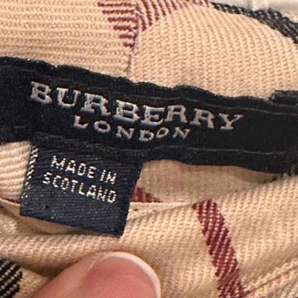 Burberry London Nova Check in Cream and Red Wrap Skirt